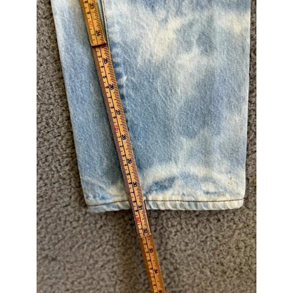 Vintage Levis 501 Jeans Womens 28 x 31 Acid Wash 80s Button Fly High Waist - Picture 10 of 16
